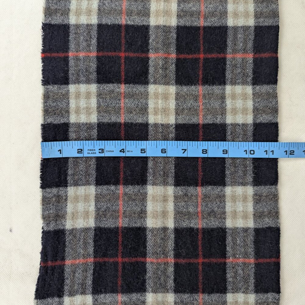 Burberry Cashmere Check Scarf Blue Unisex | Iconic Designer | Fast Shipping - Picture 6 of 6